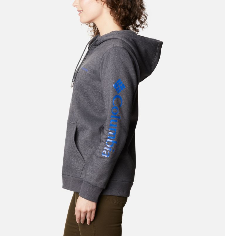 Women's Columbia Logo Full Zip Hoodie, Color: Shark Heather, image 3