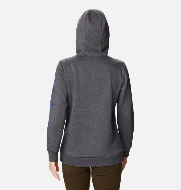 Women's Columbia Logo Full Zip Hoodie, Color: Shark Heather, image 2