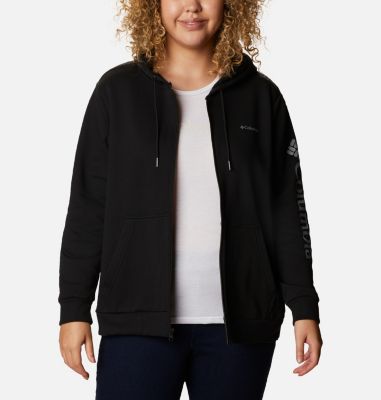 plus size full zip hoodie