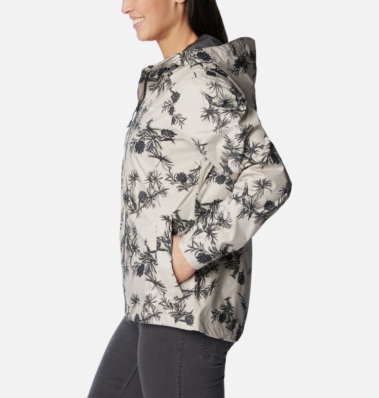 Women's Inner Limits II Rain Jacket, Color: Dark Stone Pinecones Print, image 3