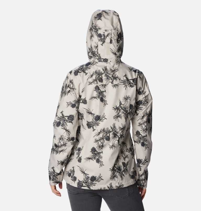 Women's Inner Limits II Rain Jacket, Color: Dark Stone Pinecones Print, image 2