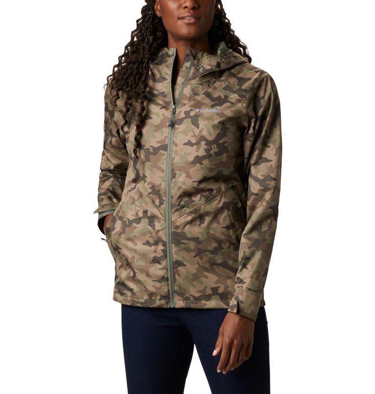 Women's Inner Limits II Rain Jacket, Color: Cypress Traditional Camo, image 1