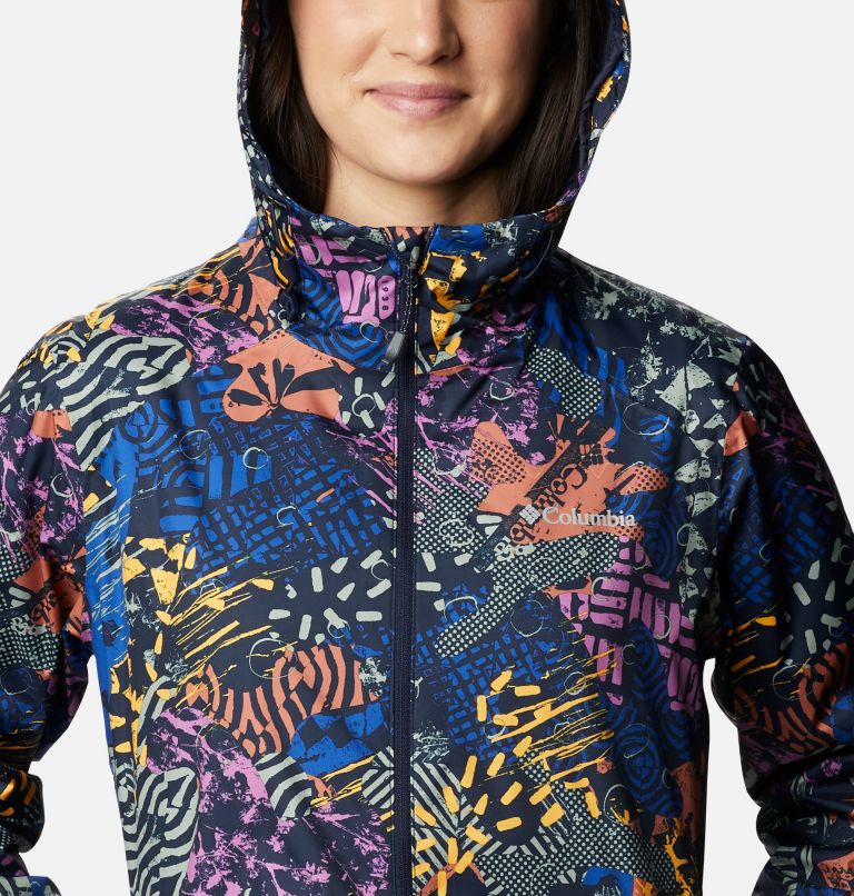 Women's Inner Limits II Rain Jacket, Color: Dark Nocturnal CGC Print, image 4