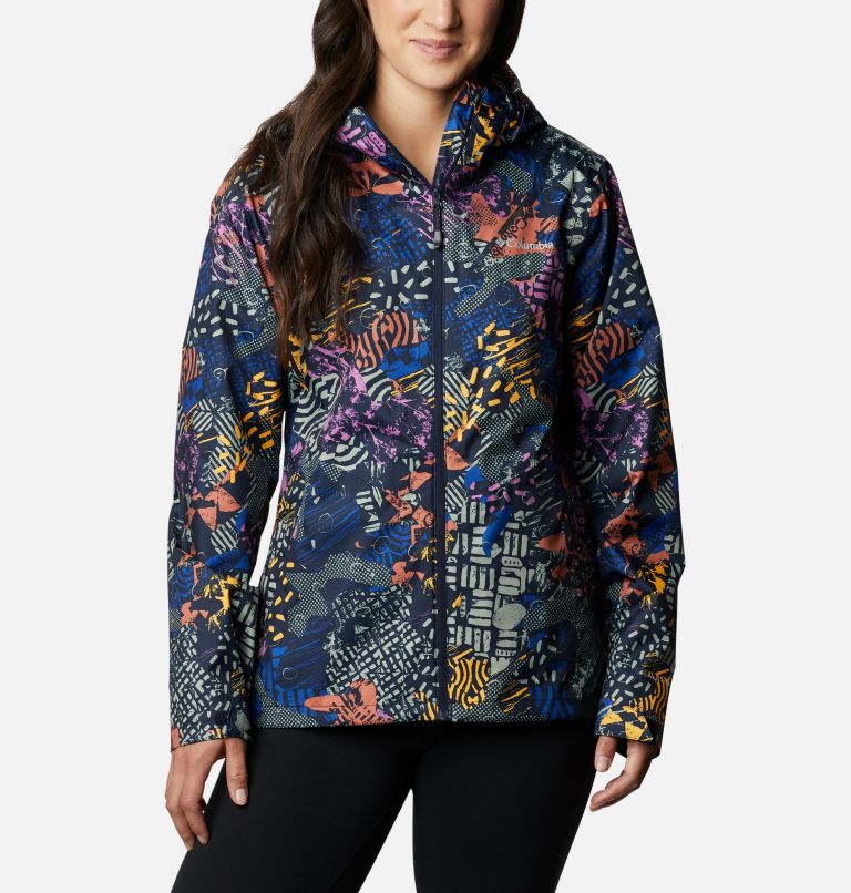 Women's Inner Limits II Rain Jacket, Color: Dark Nocturnal CGC Print, image 1