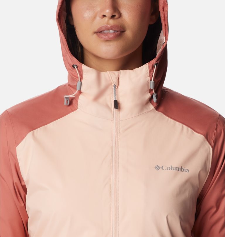 Women's Inner Limits II Rain Jacket, Color: Peach Blossom, Dark Coral, image 4
