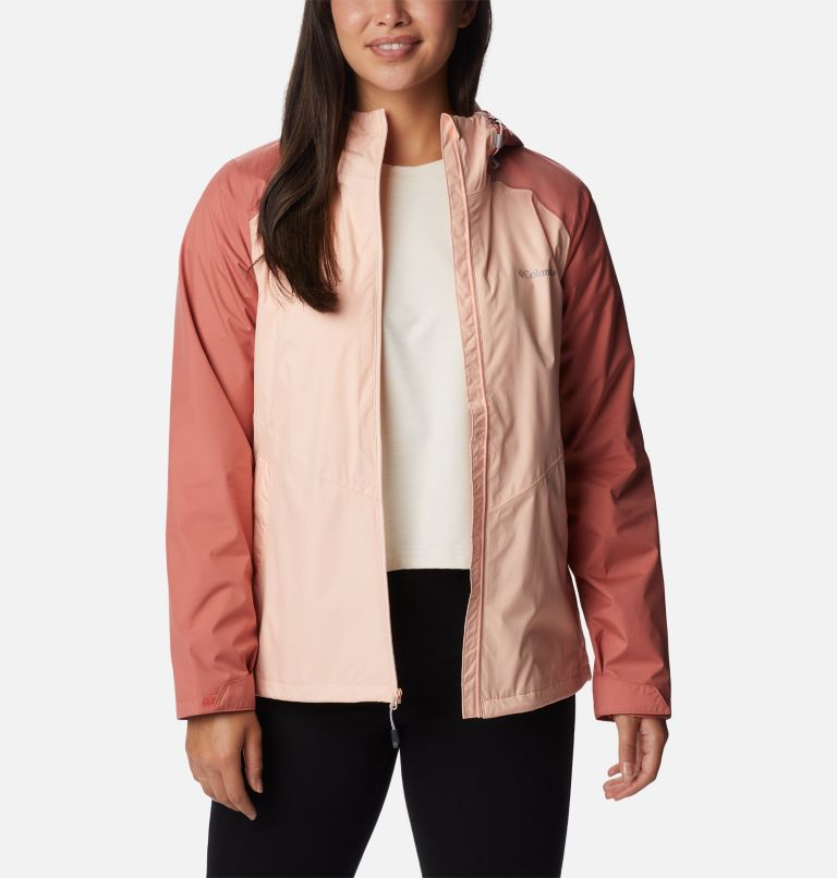 Women's Inner Limits II Rain Jacket, Color: Peach Blossom, Dark Coral, image 6