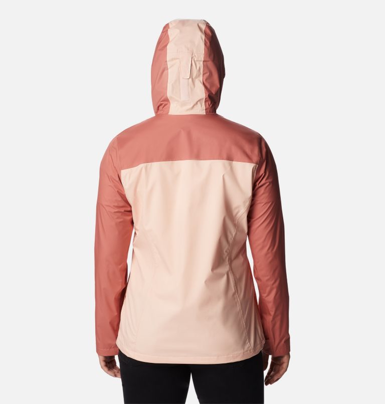 Women's Inner Limits II Rain Jacket, Color: Peach Blossom, Dark Coral, image 2