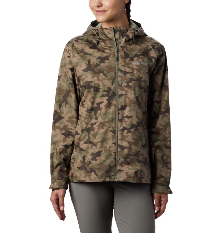 Camo waterproof shop jacket womens