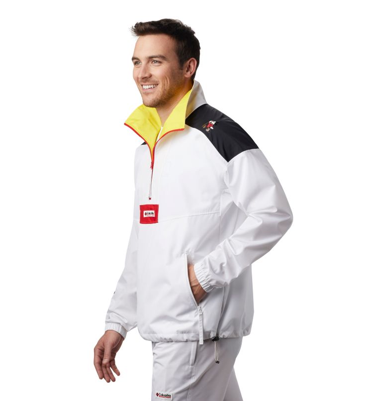 Columbia Men's Santa Ana Anorak, Os - White/Intense Red/Earl