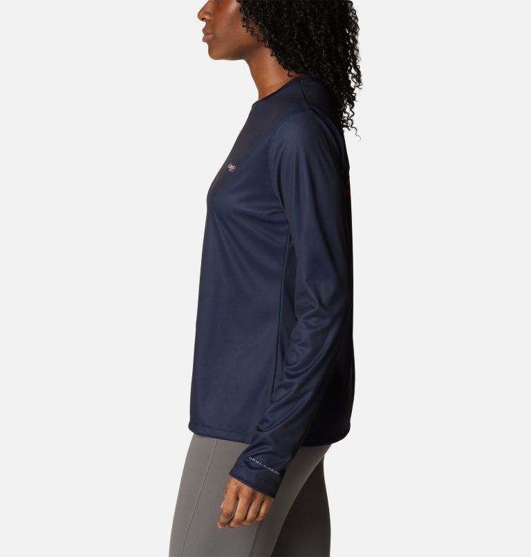 Long Sleeve Tidal Fly Front, logo back collar