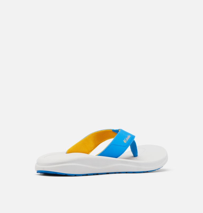 Men's Columbia Flip Flop, Color: Hyper Blue, Bright Marigold, image 9