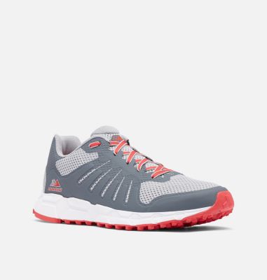 Men's F.K.T. Attempt Trail Running Shoe COLUMBIA MONTRAIL F.K.T.&trade; ATTEMPT | 088 | 11.5, Steam, Red Lily, 3/4 front