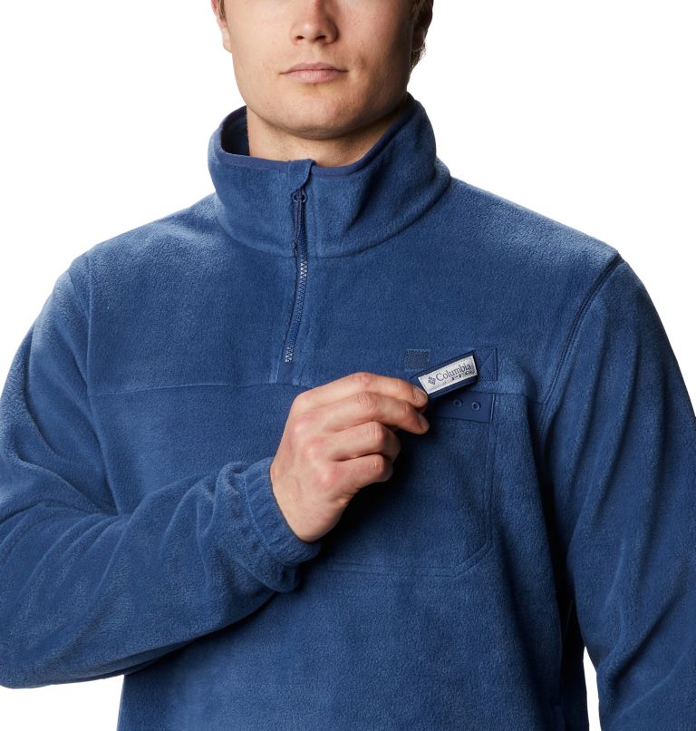 Thumbnail: Men's PFG Grander Marlin MTR Fleece Pullover, Color: Carbon, image 4