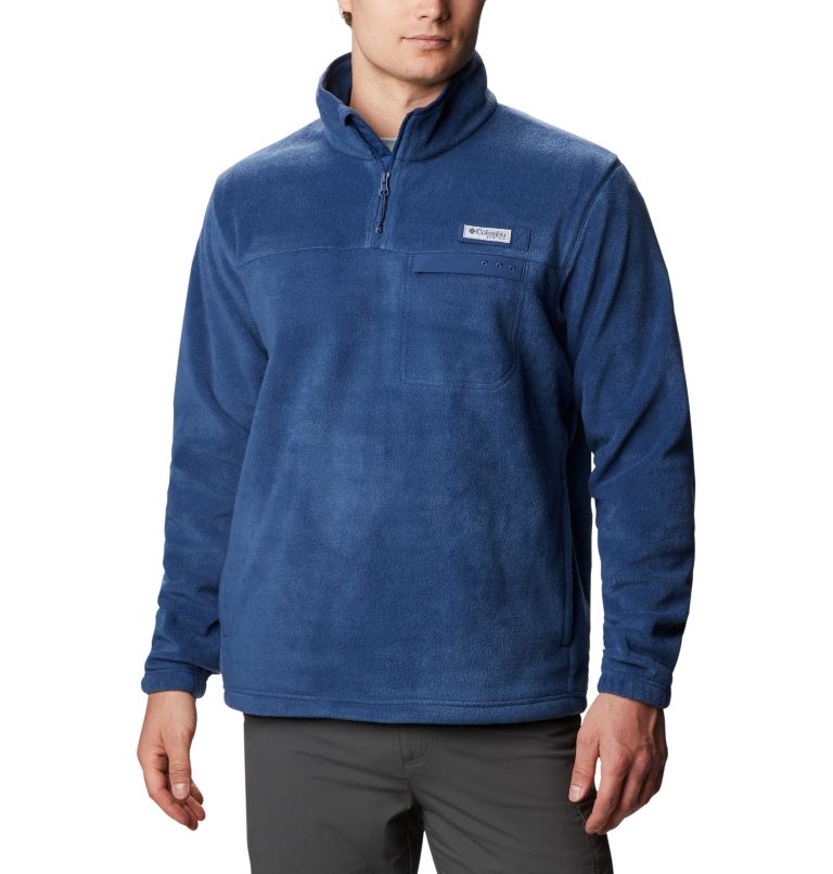 Men's PFG Grander Marlin MTR Fleece Pullover, Color: Carbon, image 1