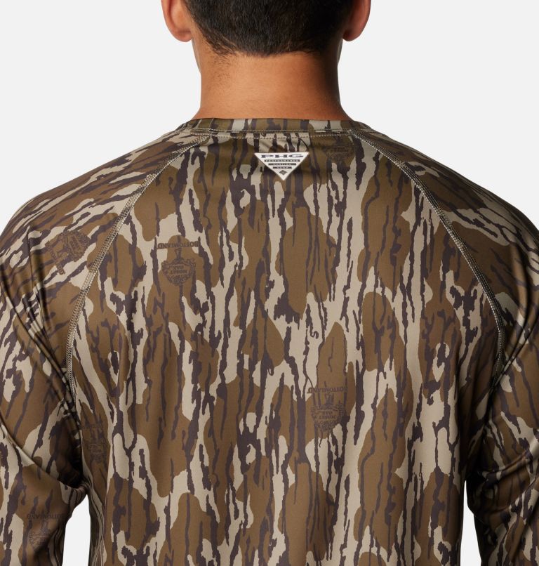 Men's PHG Super Terminal Shot Long Sleeve Shirt, Color: Mossy Oak Bottomland, Blaze Logo, image 5