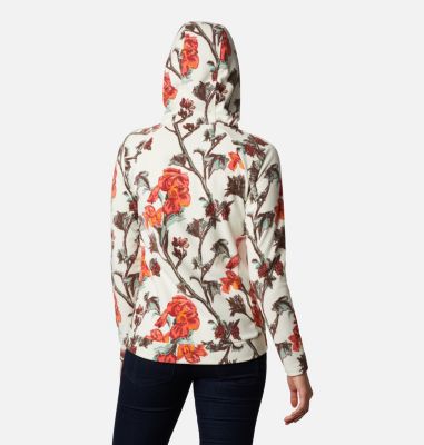Pile con cappuccio Ali Peak da donna Ali Peak&trade; Hooded Fleece | 010 | L, Chalk Botanica Print, back