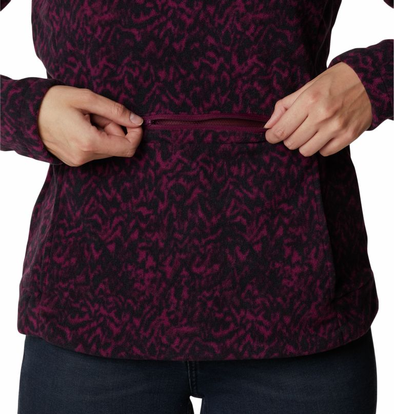 Thumbnail: Women's Ali Peak Hooded Fleece, Color: Marionberry Terrain Print, image 5