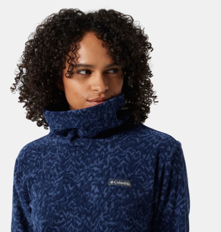 Women's Ali Peak Fleece Tunic, Color: Nocturnal Terrain Print