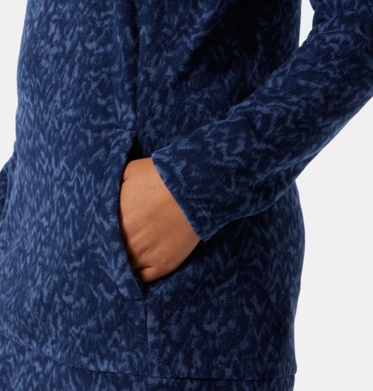 Women's Ali Peak Fleece Tunic, Color: Nocturnal Terrain Print, image 5