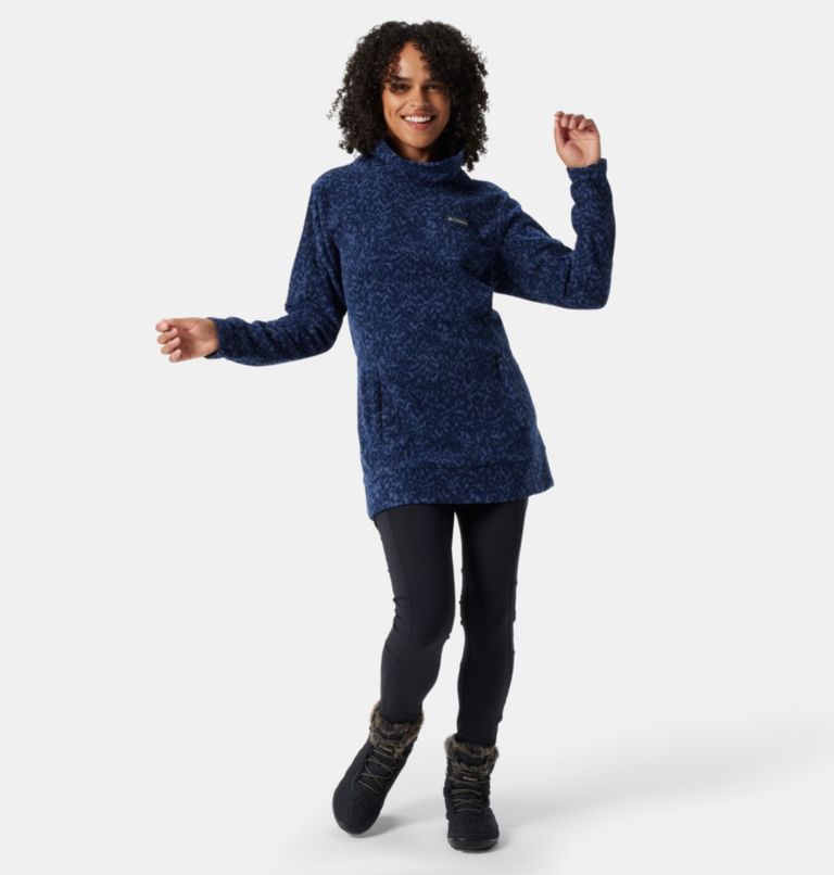 Thumbnail: Women's Ali Peak Fleece Tunic, Color: Nocturnal Terrain Print, image 6