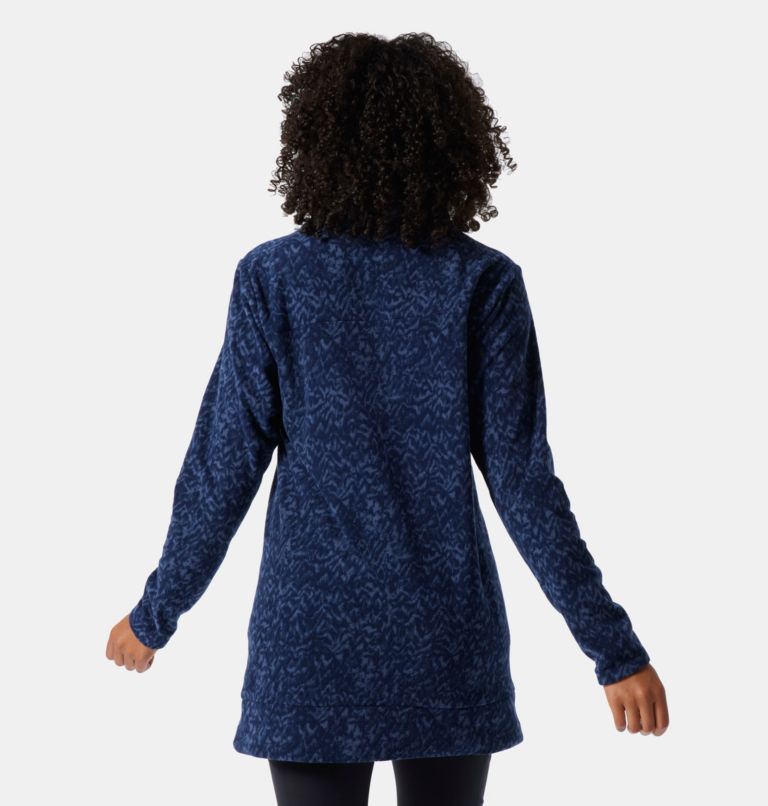 Women's Ali Peak Fleece Tunic, Color: Nocturnal Terrain Print, image 2