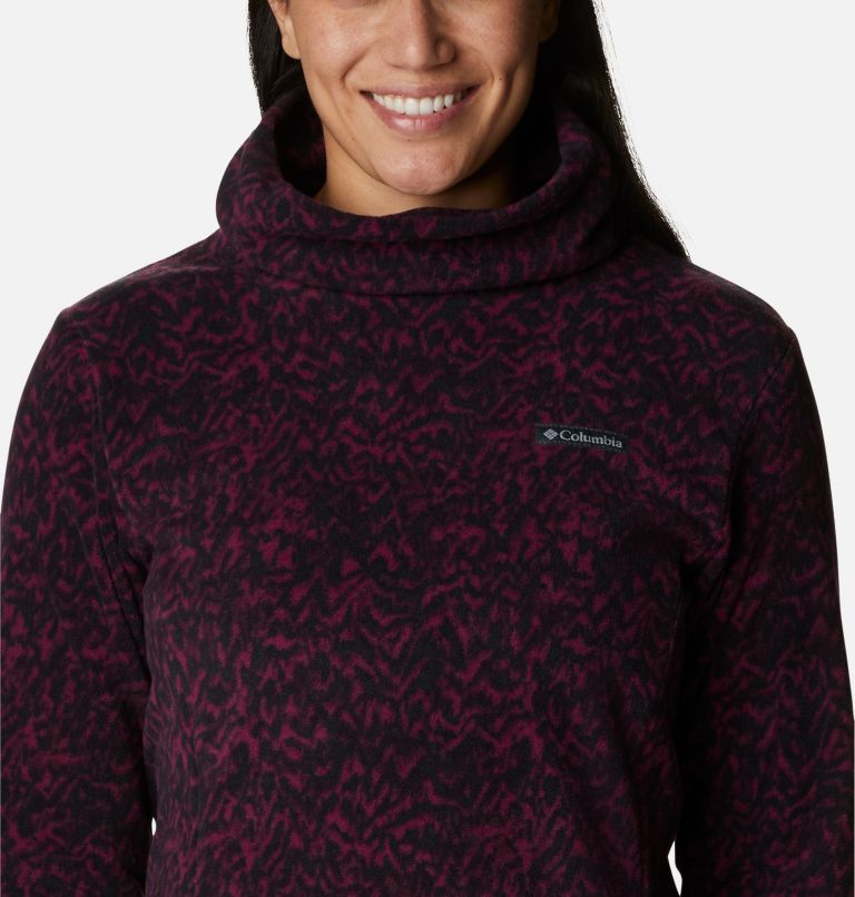 Ali Peak Fleece Tunic | 616 | S, Color: Marionberry Terrain Print, image 4