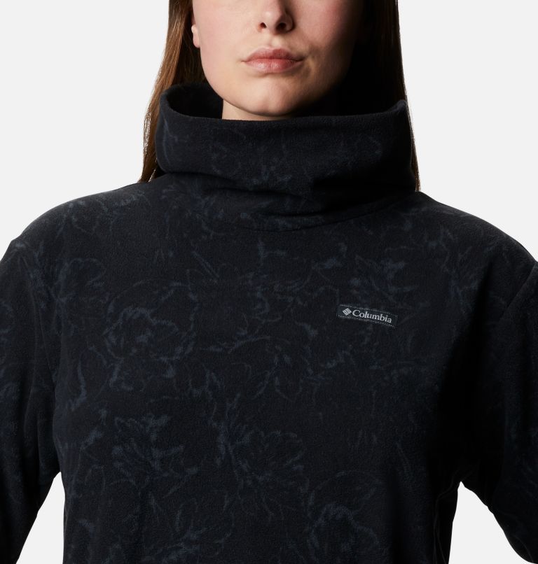 Women's Ali Peak Fleece Tunic - Plus Size, Color: Black, Brush Floral Print, image 4
