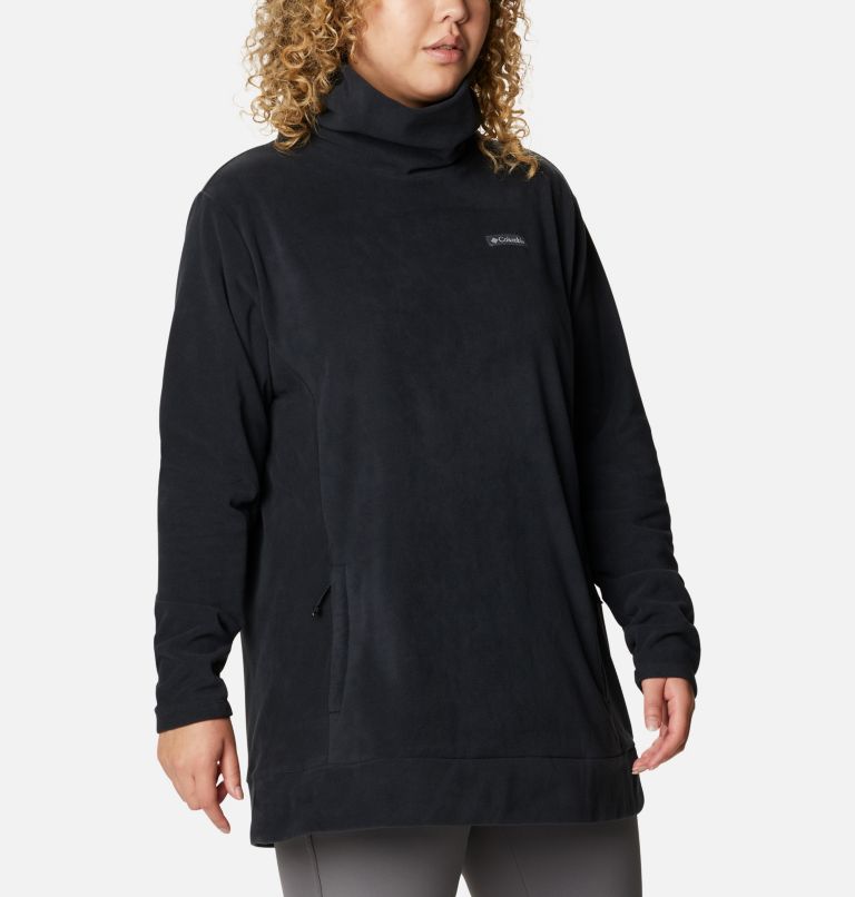 Tunique en laine polaire Ali Peak pour femme - Grandes tailles, Color: Black