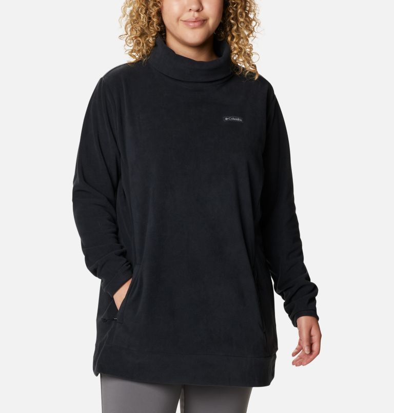 Tunique en laine polaire Ali Peak pour femme - Grandes tailles, Color: Black