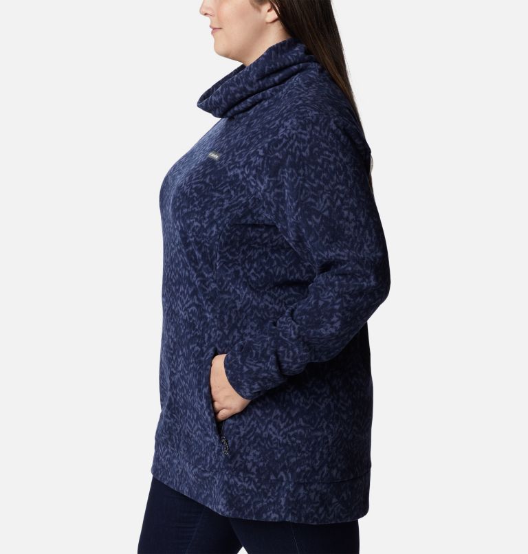 Thumbnail: Women's Ali Peak Fleece Tunic - Plus Size, Color: Nocturnal Terrain Print, image 3