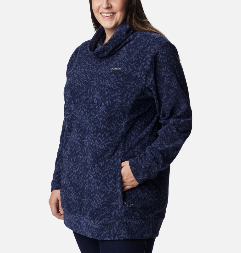 Thumbnail: Tunique en laine polaire Ali Peak pour femme - Grandes tailles, Color: Nocturnal Terrain Print, image 5