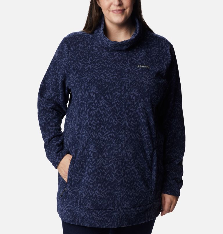 Thumbnail: Women's Ali Peak Fleece Tunic - Plus Size, Color: Nocturnal Terrain Print, image 1