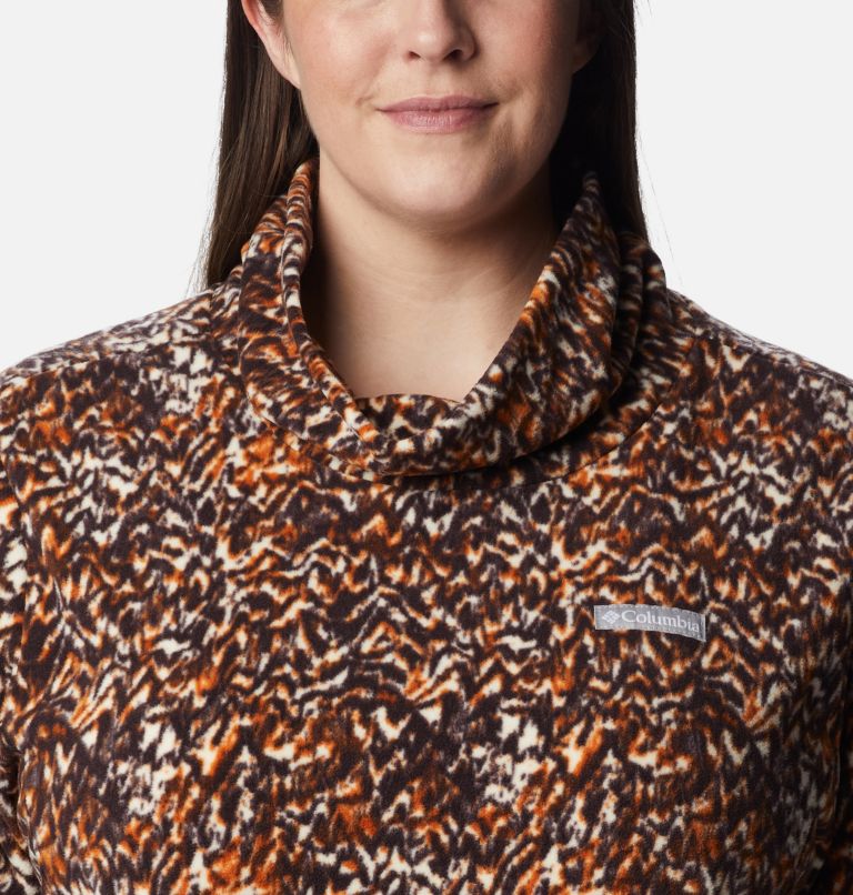 Tunique en laine polaire Ali Peak pour femme - Grandes tailles, Color: Warm Copper Terrain Print, image 4