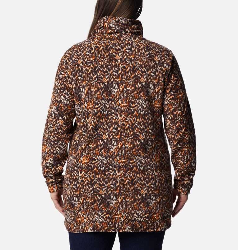 Tunique en laine polaire Ali Peak pour femme - Grandes tailles, Color: Warm Copper Terrain Print, image 2