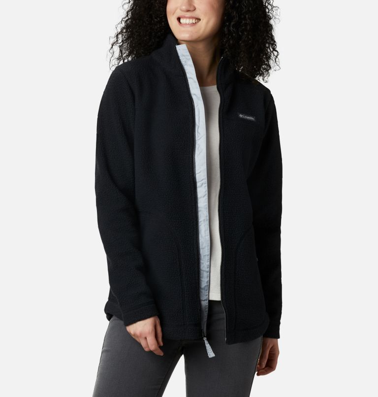 Manteau à fermeture éclair en Sherpa Northern Reach pour femme, Color: Black, image 1