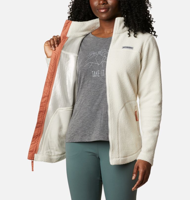 Manteau à fermeture éclair en Sherpa Northern Reach pour femme, Color: Chalk, image 5