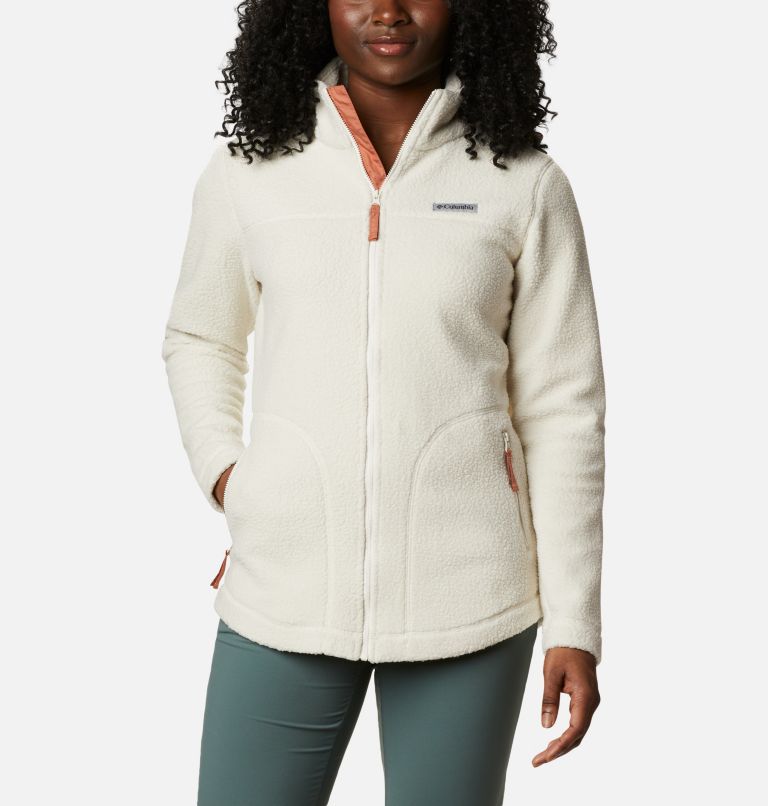 Manteau à fermeture éclair en Sherpa Northern Reach pour femme, Color: Chalk, image 1