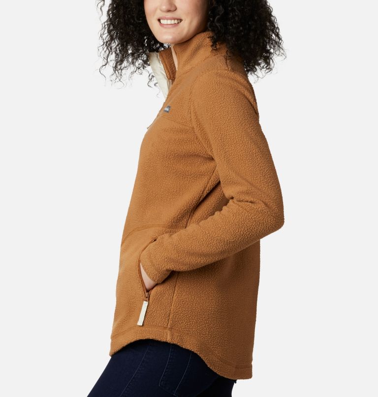 Women's Northern Reach Full Zip Sherpa Fleece, Color: Elk, image 3