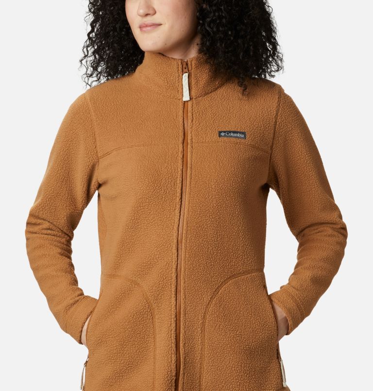 Women's Northern Reach Full Zip Sherpa Fleece, Color: Elk, image 4