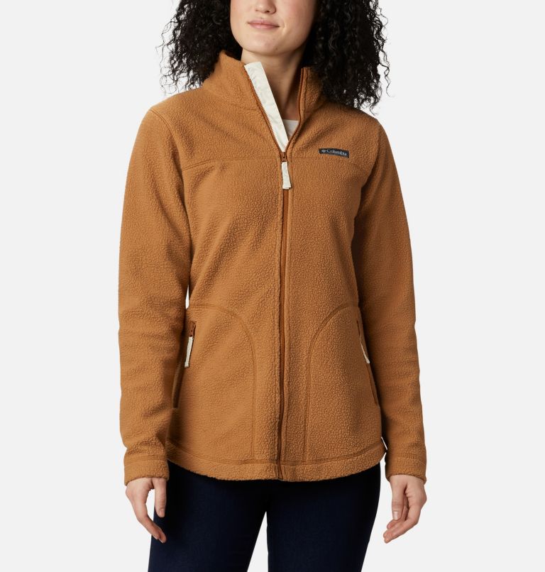 Women's Northern Reach Full Zip Sherpa Fleece, Color: Elk, image 1