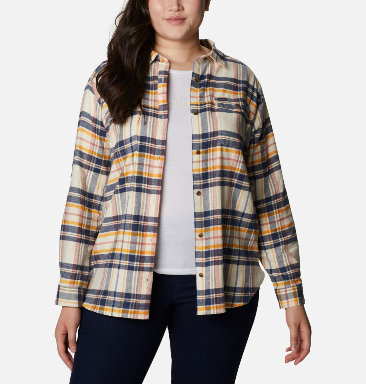 Women's Pine Street™ Stretch Flannel - Plus Size 1