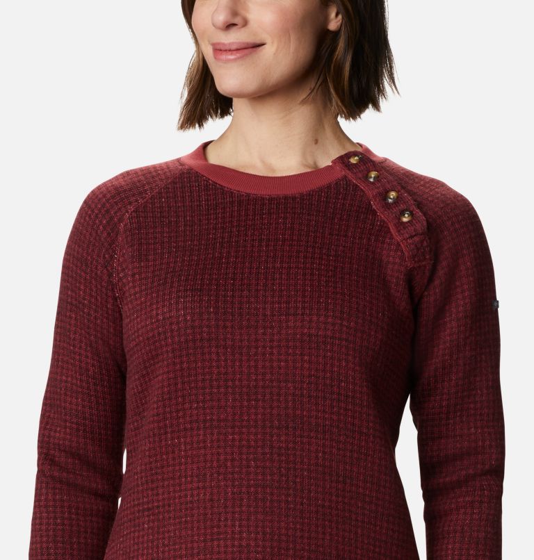 Chandail Chillin pour femme, Color: Marsala Red Houndstooth, image 4
