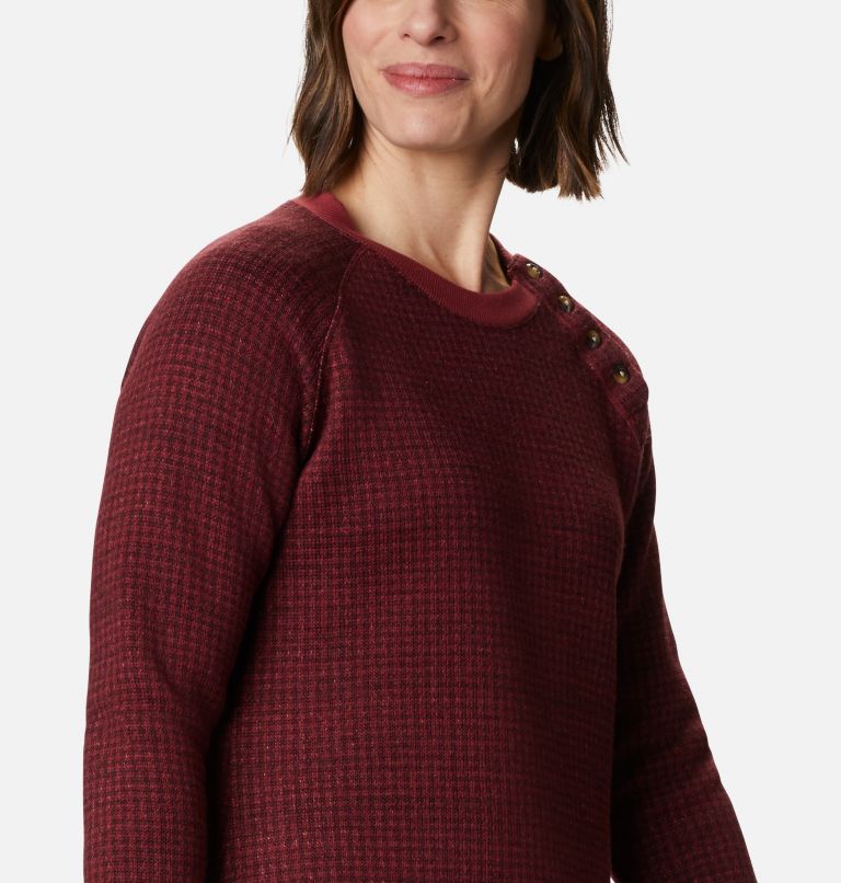 Chandail Chillin pour femme, Color: Marsala Red Houndstooth, image 5