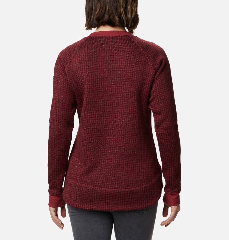 Chandail Chillin pour femme, Color: Marsala Red Houndstooth, image 2