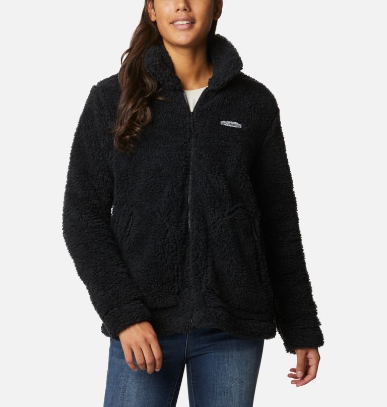 Thumbnail: Women's Winter Pass Sherpa Full Zip Jacket, Color: Black, image 1