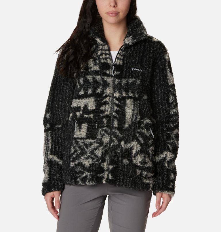 Columbia - Winter Pass Full Zip - Fleece jacket - Black Checkered Peaks  Tonal Print | XL