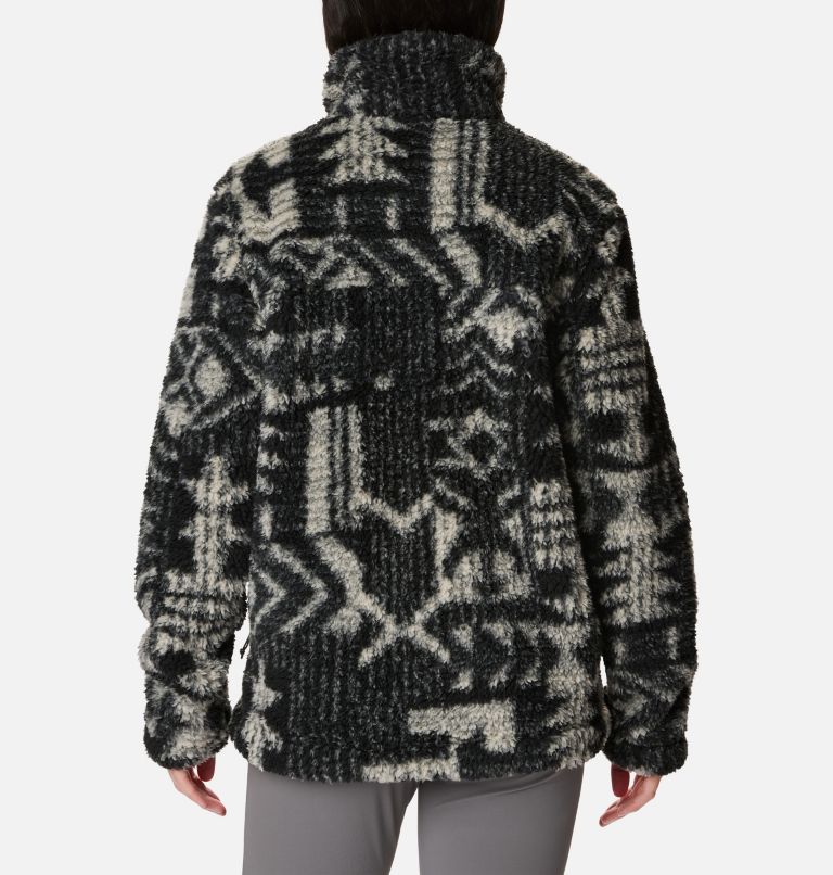 Women's Winter Pass Sherpa Jacket, Color: Black Passages, image 2