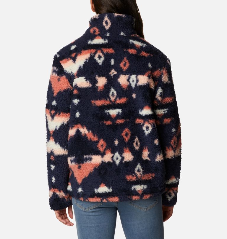Thumbnail: Women's Winter Pass Sherpa Jacket, Color: Nocturnal Rocky Mt Print, image 2