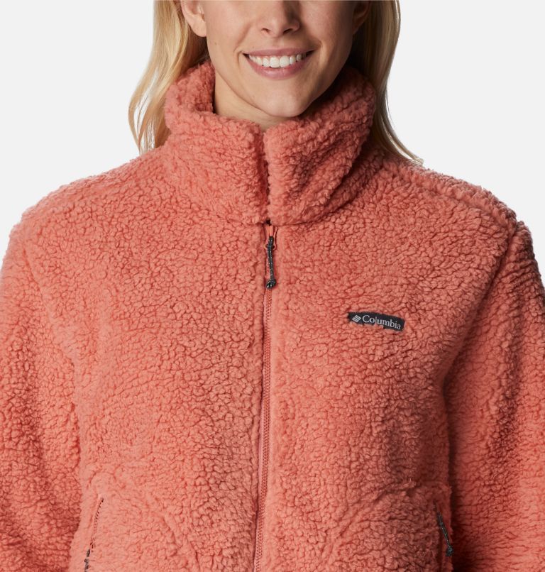 Thumbnail: Women's Winter Pass Sherpa Jacket, Color: Dark Coral, image 4