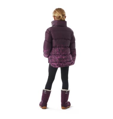 girls purple puffer coat